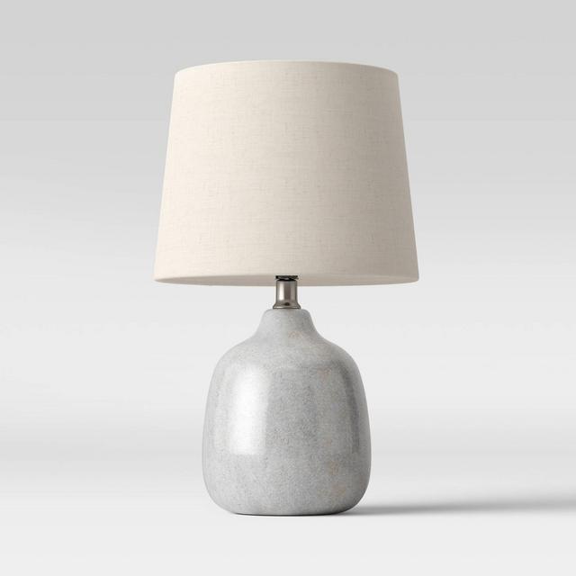 Assembled Ceramic Table Lamp (Includes LED Light Bulb)Gray - Threshold™