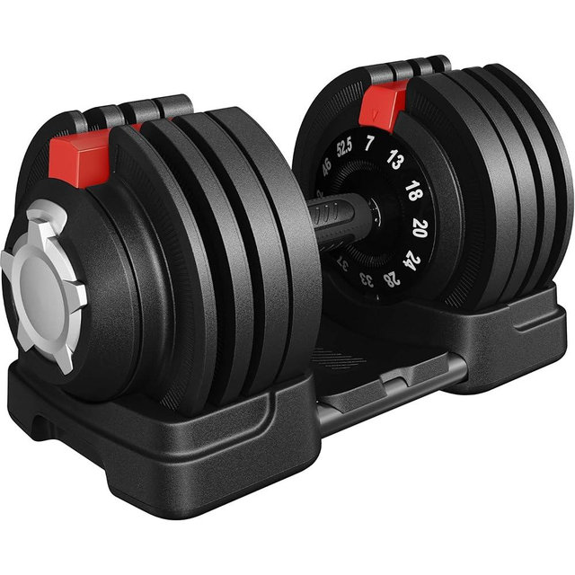 Yaheetech Adjustable Dumbbell Set 28/40/52.5/90LBS Adjustable Dumbbells Fast Adjust Dumbbell Weight Set with Anti-Slip Handle and Tray for Men/Women Home Gym Strength Training Equipment Single/Pair