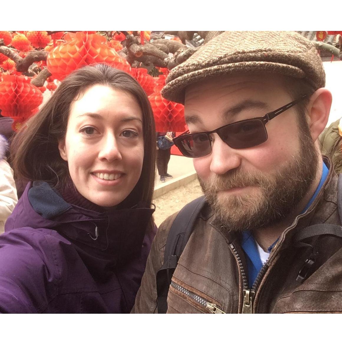 JP bravely came to visit me in China and learned the true meaning of the word "crowded."