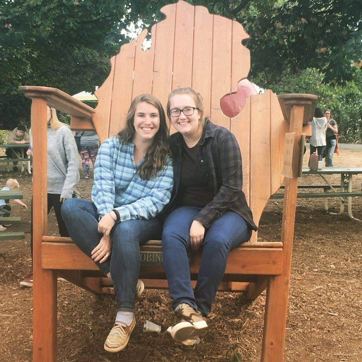Apple picking (or was it donut picking?) in Grand Rapids, 2017