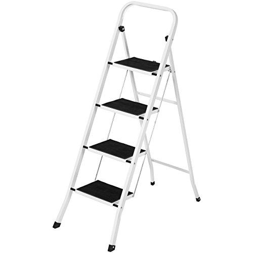 Best Choice Products Portable Folding Steel 4-Step Stool Ladder w/Hand Rail, Wide Platform Steps, 300lbs Capacity