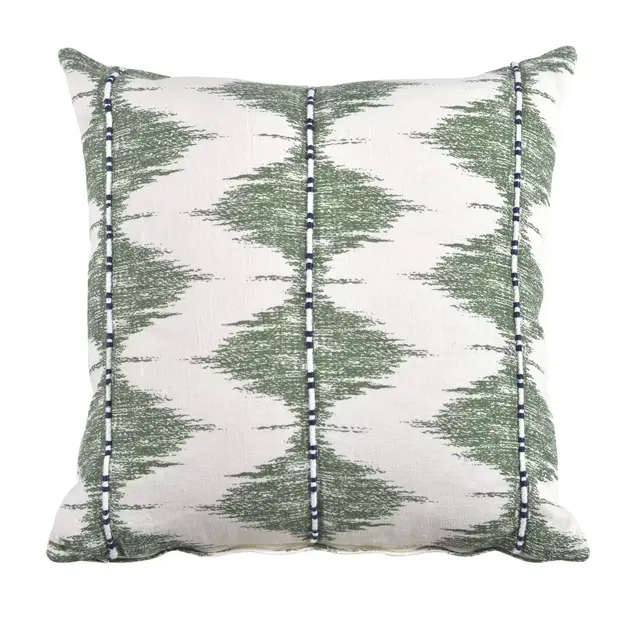 Everhome™ Zig Zag Square Throw Pillow in Dark Green