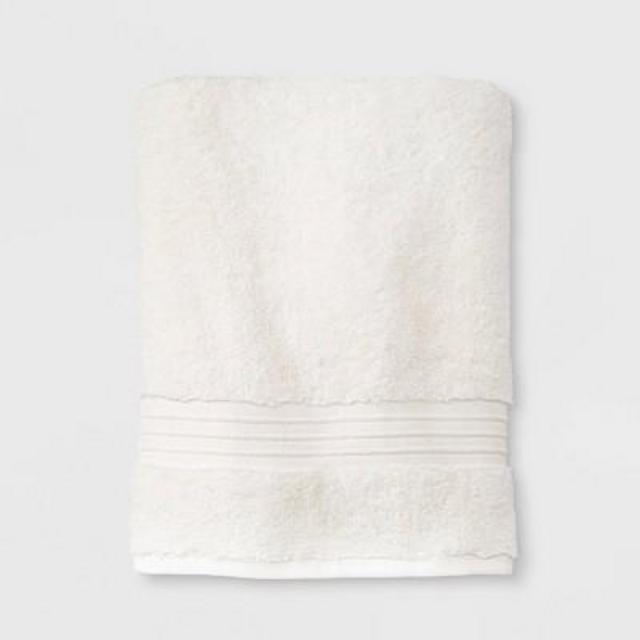White MicroCotton Spa Bath Towels - Fieldcrest®
