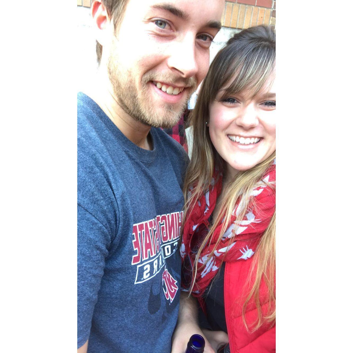 We met during the summer, but spent the next year long distance while we finished college. This is the weekend that we said I love you for the first time!