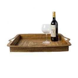 Rattan Sq Tray