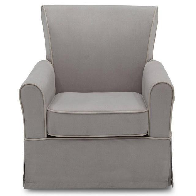 Delta Children Benbridge Nursery Glider Swivel Rocker Chair - Dove Gray with Soft Gray Welt