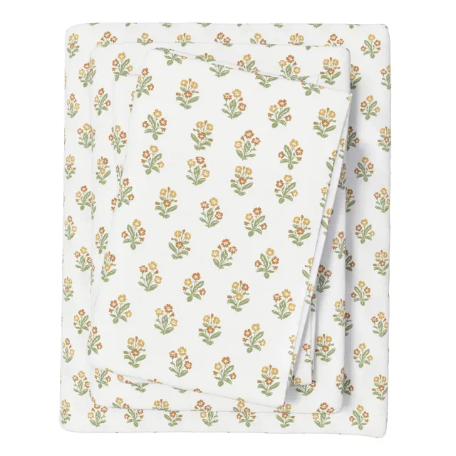 100% Cotton Winter Floral Printed Flannel Sheet Set - Great Bay Home