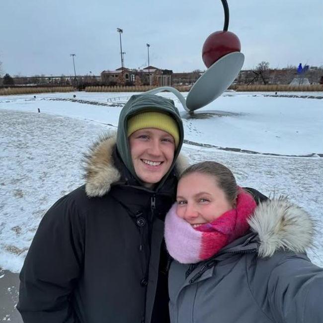 Freezing at the Sculpture Garden in Minneapolis. January 2024.