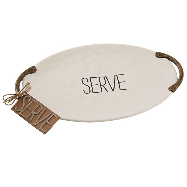 Mud Pie Bistro Serve Platter, White