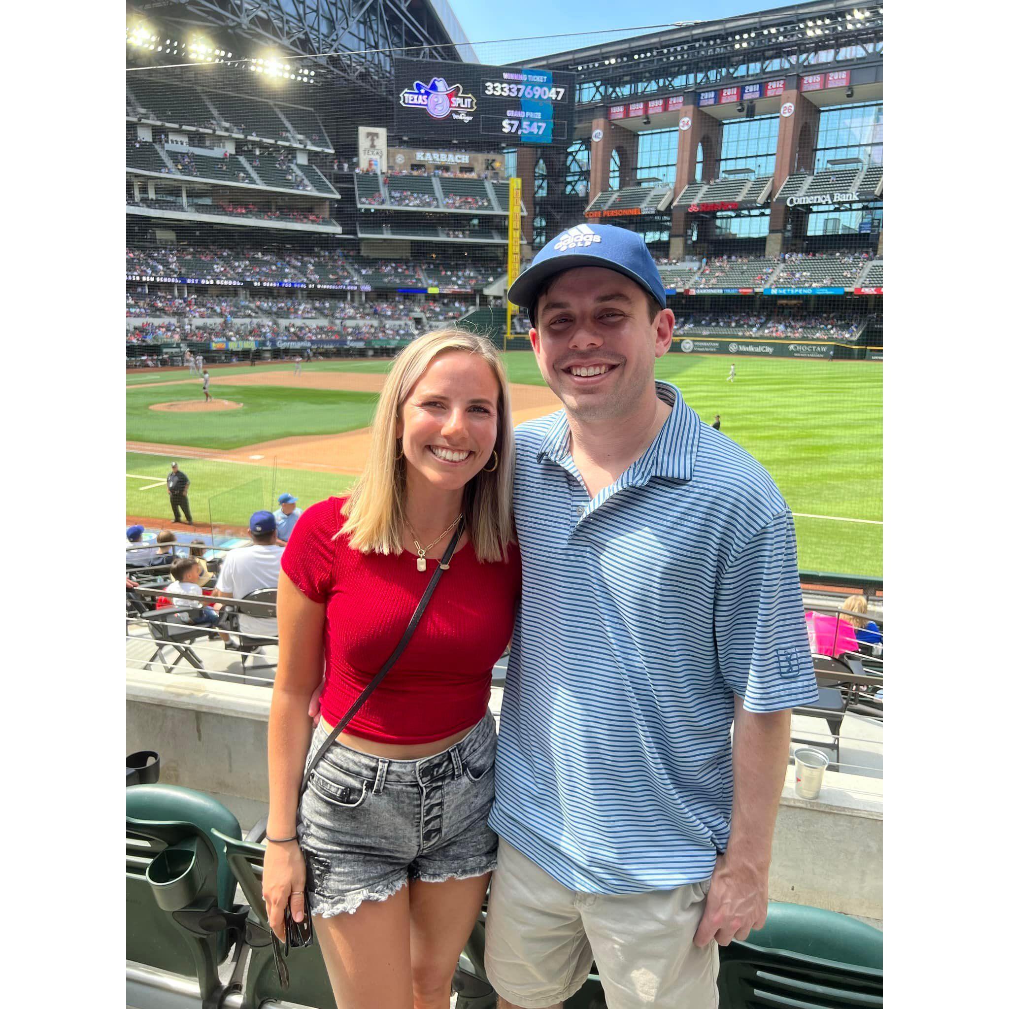 First Rangers Game Together :) One of our favorite dates