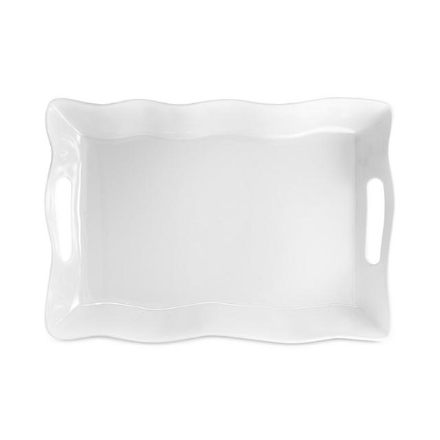 Q Squared Ruffle Melamine 20" x 14" Rectangular Tray