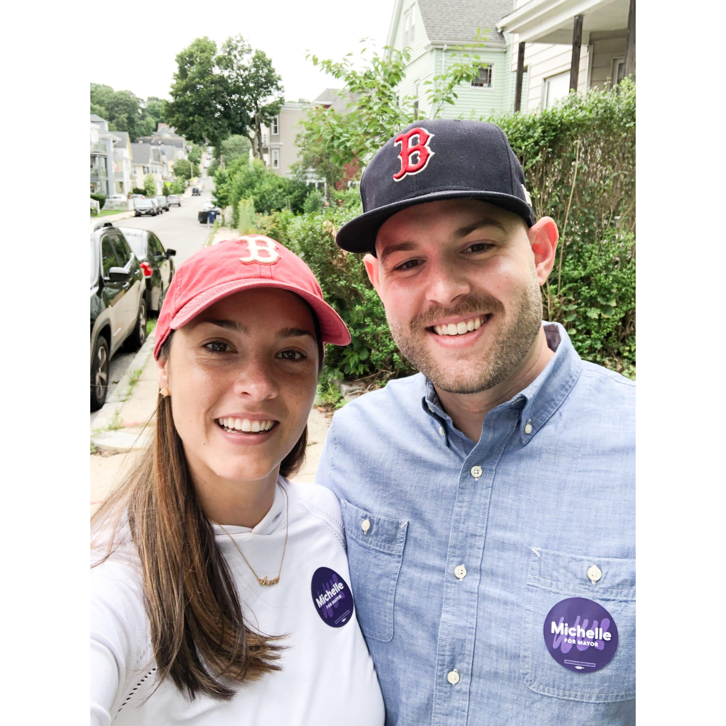 August 2021: Campaigning for Boston Mayor Michelle Wu
