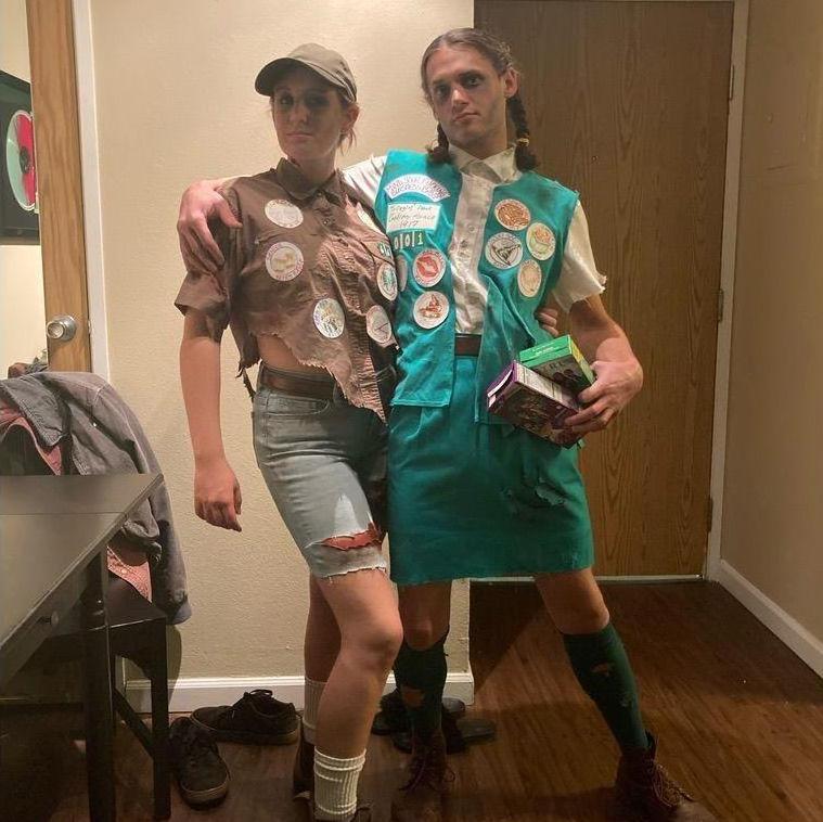 Just your typical zombie girl and boy scout