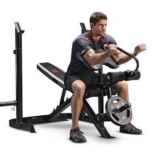 Marcy Adjustable Olympic Weight Bench with Leg Developer and Squat Rack MD-879