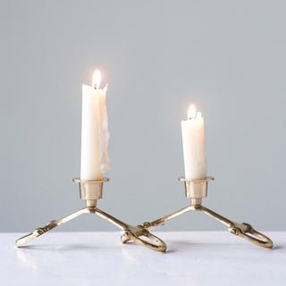 Ranch Brass Horse Bit Candle Holder