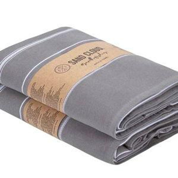 Classic Fringeless XL Bath Bundle - Grey - 2 Pack | Sand Cloud