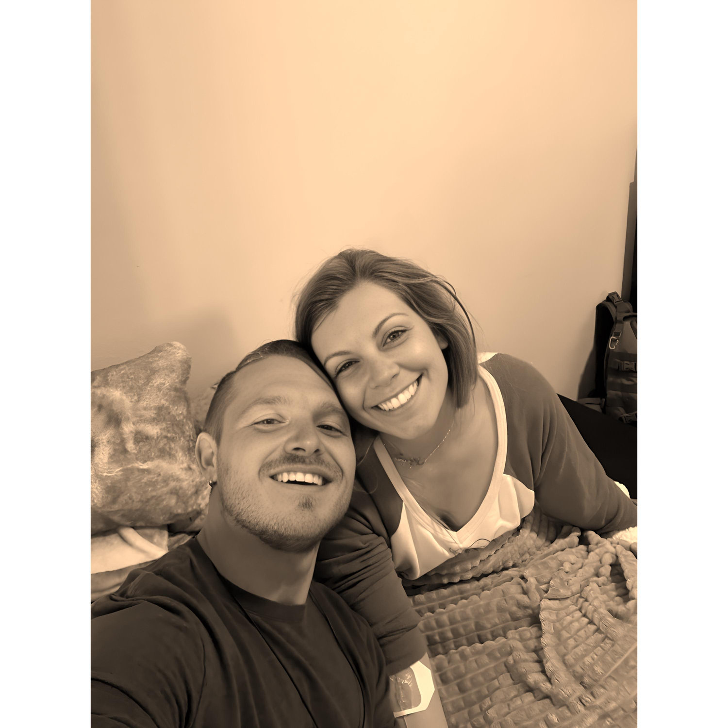 First picture together EVER. After our 'date' at Michaella's house, Kyle diagnosed Raina with hypoglycemia and played 'treat and release' paramedic, making it an unexpectedly fun day off work!