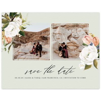 Light Sage, Green Wedding Digital Save the Date - Octavia Photo