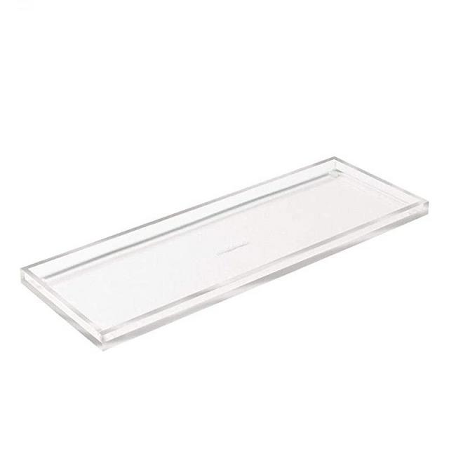 russell+hazel Acrylic Bloc Narrow Accessory Tray, Clear, 4.5” x 12.2” x .5” (31381)