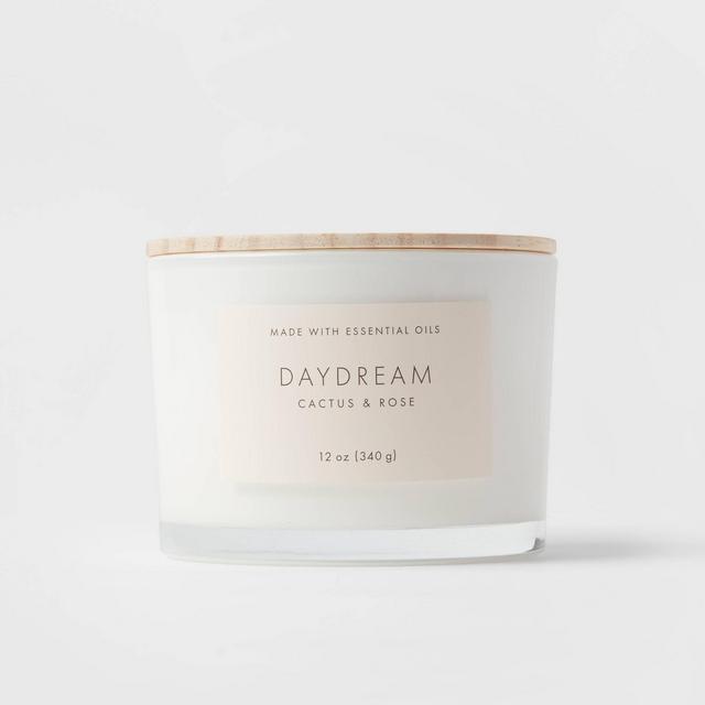 12oz Wood Lidded Glass Wellness Daydream Candle - Project 62™