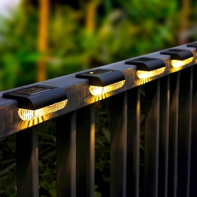 Mancra Solar Step Lights Outdoor, Solar Outdoor Lights Waterproof Solar Pool Lights Deck Lights for Outdoor Fence Stairs Post Railing Yard and Garden (Warm White, 16 Pack)