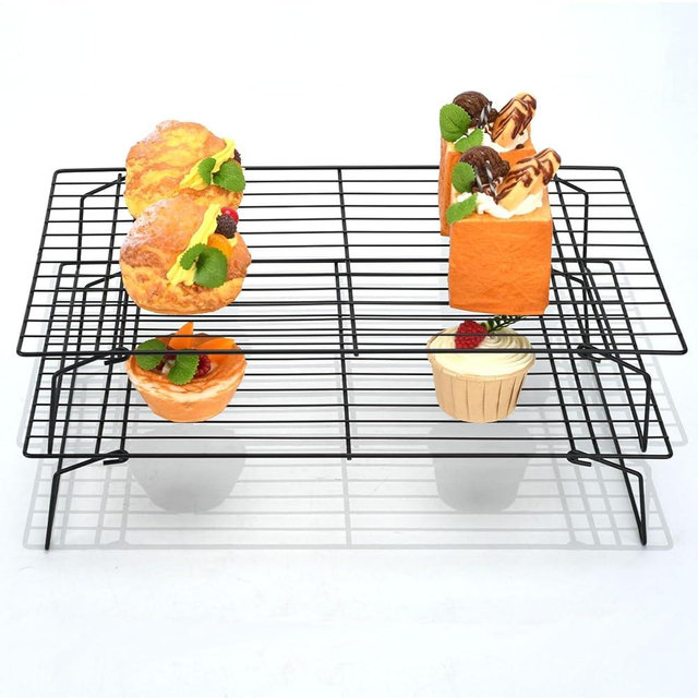 Zalaxt 3 PCS Baking Cooling Rack, Stainless Steel, Stackable 15.7 x 9.8 inch Cooking Cooling Racks for Roasting Grilling