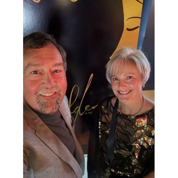 This was in New York City when we celebrated the production of "Golden" with our matron of honor and her husband.