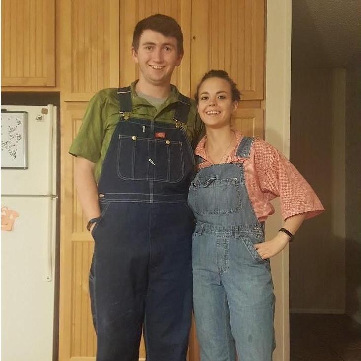 Jon's favorite picture of us together! It might be because of the overalls.....