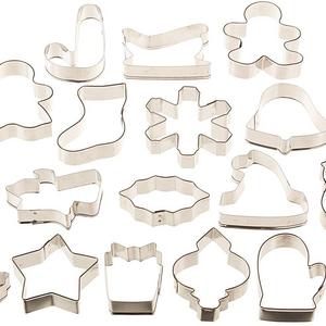 Wilton Holiday 18 pc Metal Cookie Cutter Set, 2308-1132