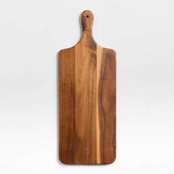 Personalized Tondo Acacia Paddle Serving Board