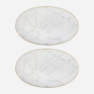 Carrara Large Oval Platter, Set of 2