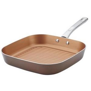 Ayesha Curry 11" Deep Square Grill Pan Brown