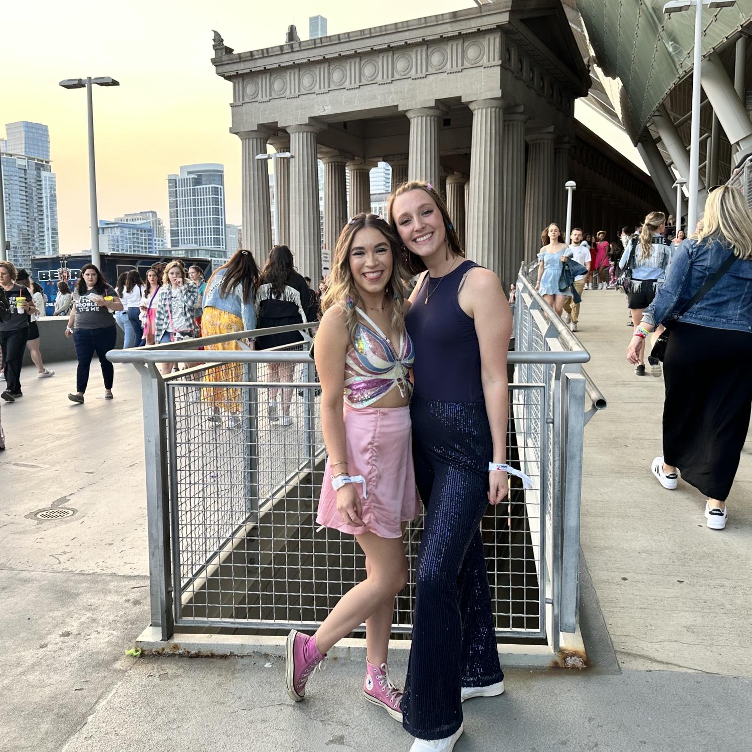 Taylor Swift with Robby’s sister, Tati (Robby was our enthusiastic plus one).