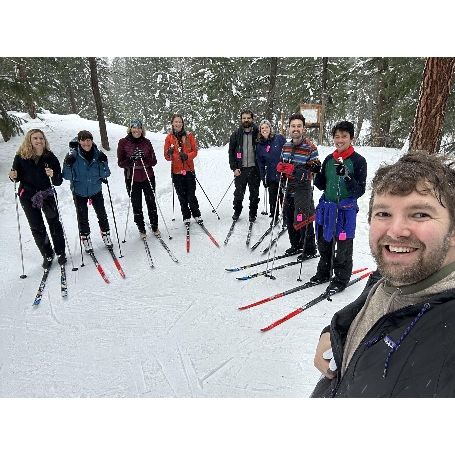 Skate skiing with the crew! Mazama, WA is a special place to Brendan's family. Caroline got to experience it a few years ago. They are excited to go back.