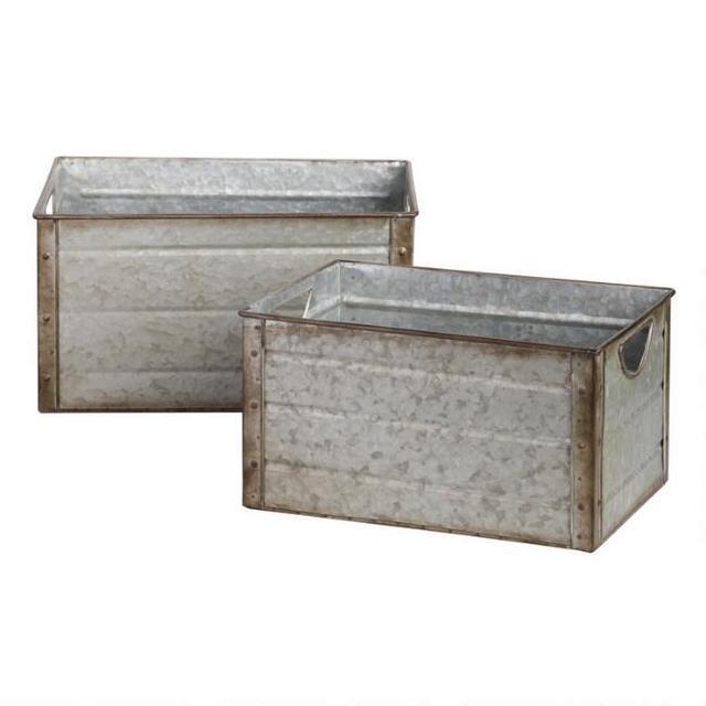 Galvanized Metal Walter Storage Bin
