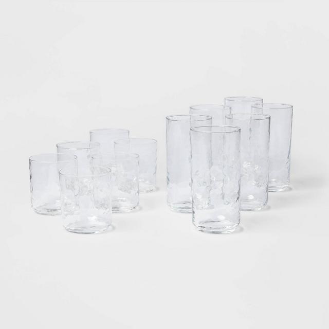 12pc Glass Torrington Highball and Double Old Fashion Glasses Set - Threshold™