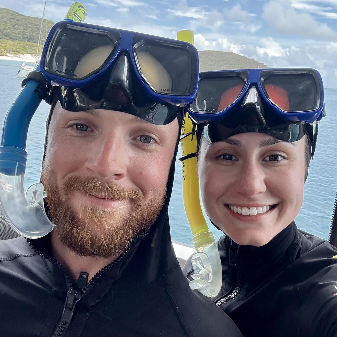 Trying new things and being a little adventurous! Snorkeling the Great Barrier Reef together and no jellyfish stings