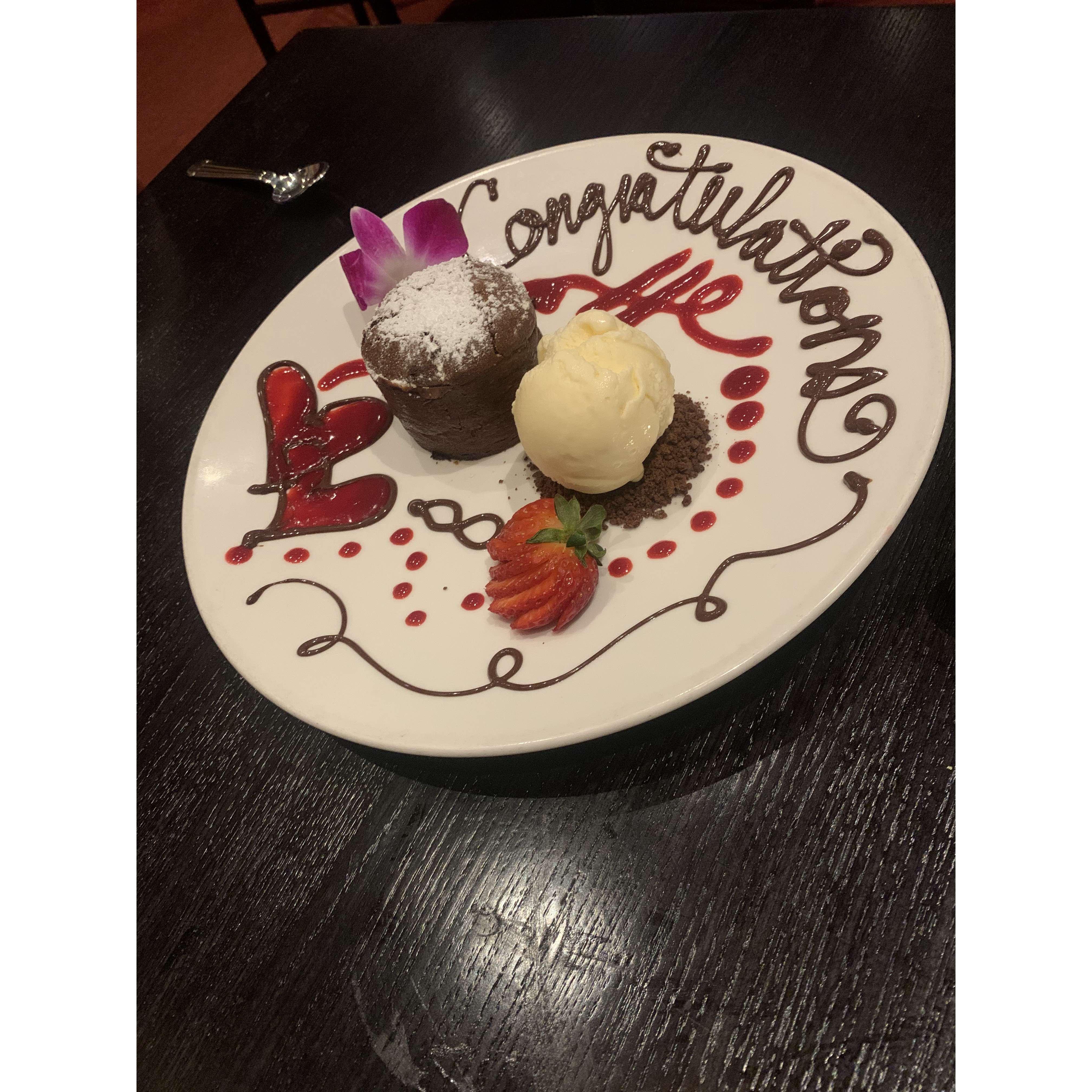 Our Celebratory Engagment Dinner