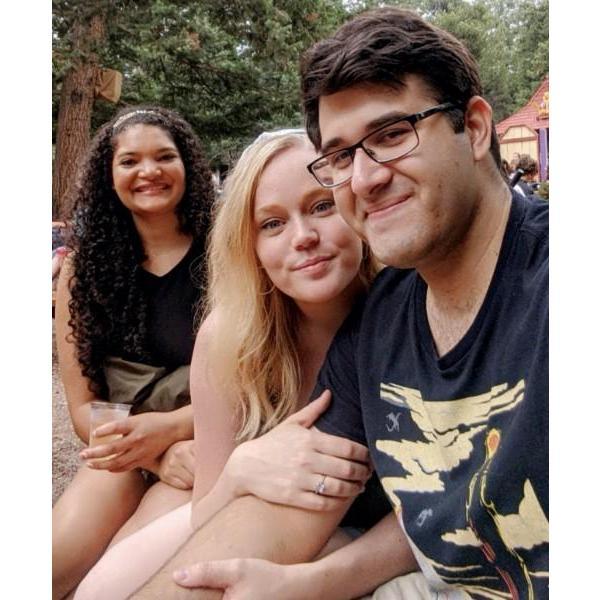 Couples who do things together stick together! This photo was from July 2021 when we attended the Renaissance Fair with Maid of Honor, Ciera.