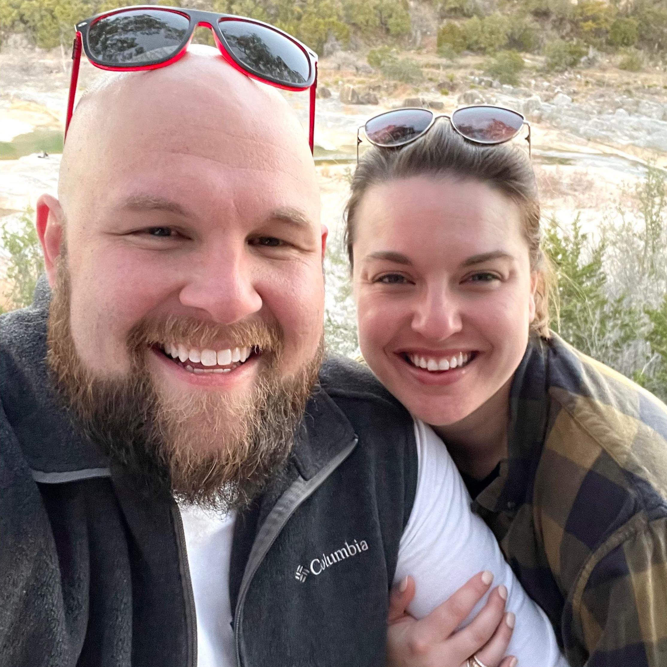 One of our first major hikes together - Pedernales Falls State Park.