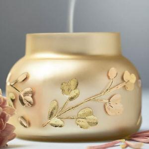 Capri Blue Volcano Gold Leaf Glass Candle