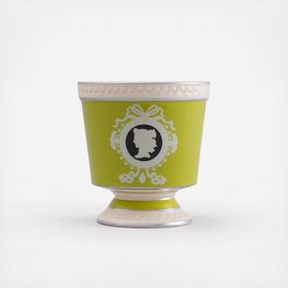 Patina Cameo Ceramic Candle