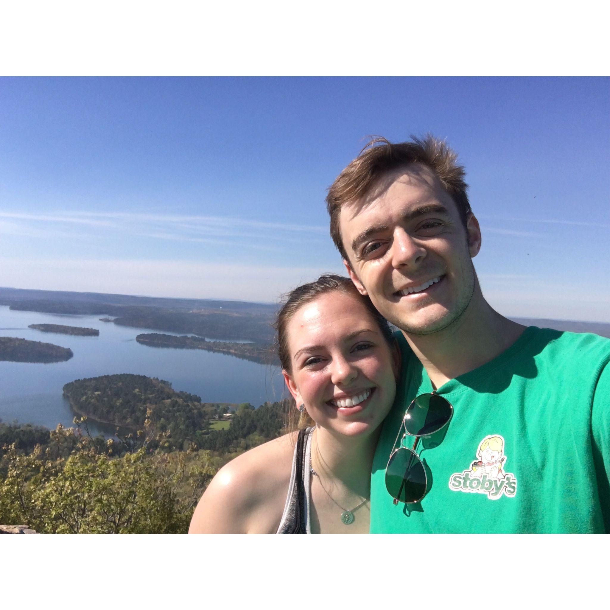 Nancy’s first trip to Little Rock and first climb up Pinnacle Mountain