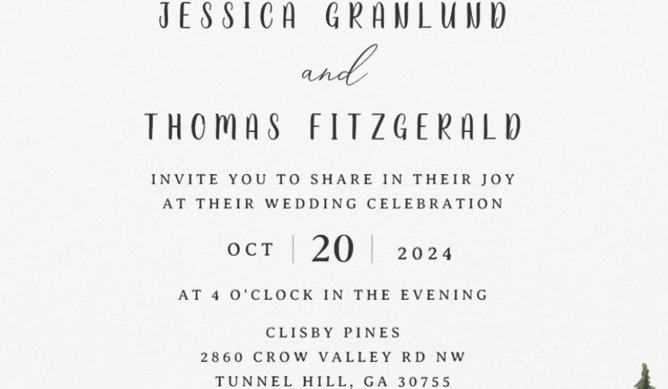 The Wedding Website of Jessica Granlund and Thomas Fitzgerald