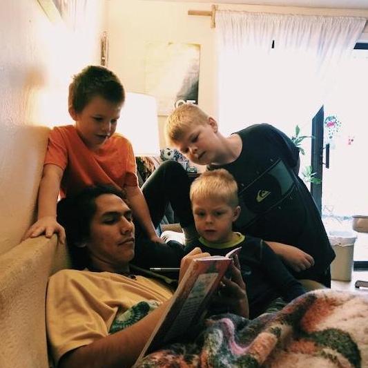 My nephews adore Santiago, and he adores them right back. It makes my heart melt!!
((Hoffman Home: Independence)