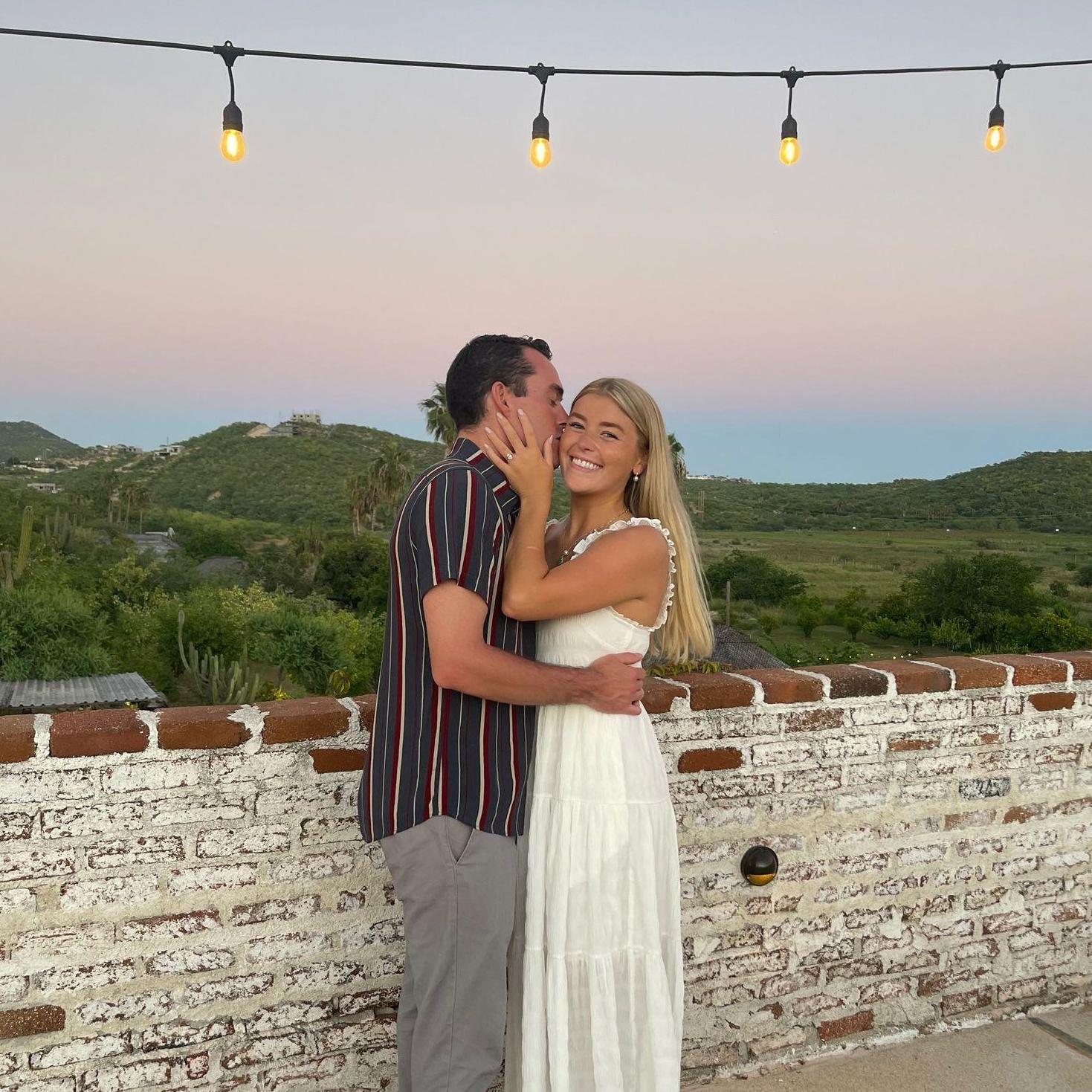 Dinner in Cabo after our engagement!