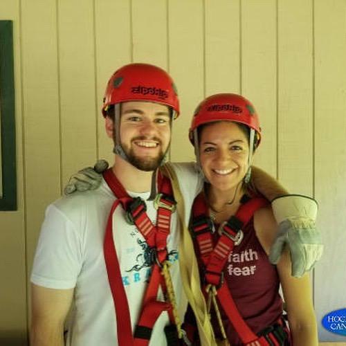 We went zip lining in Ohio for our 2nd anniversary, 2019