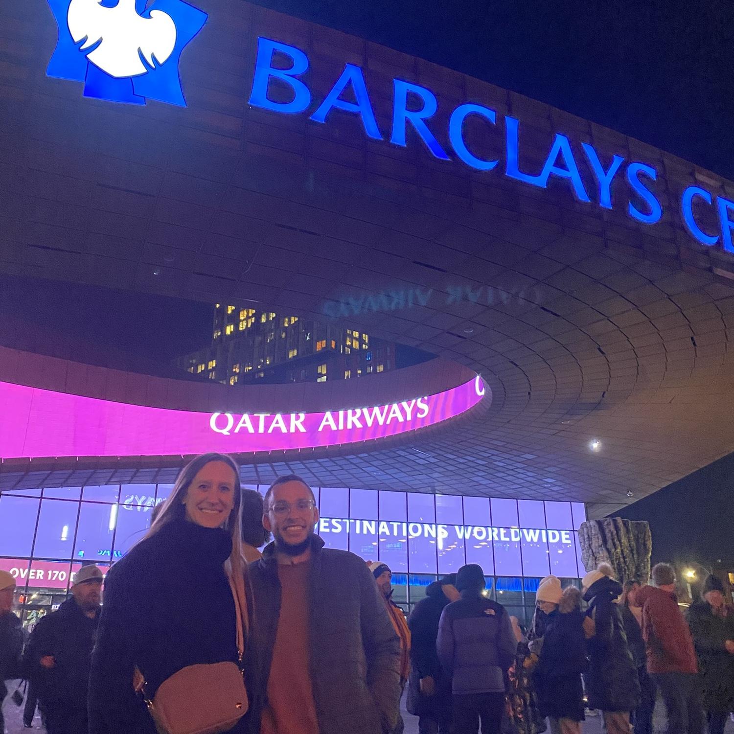 Brooklyn Nets game at Barclays Center - Heather’s first pro basketball game