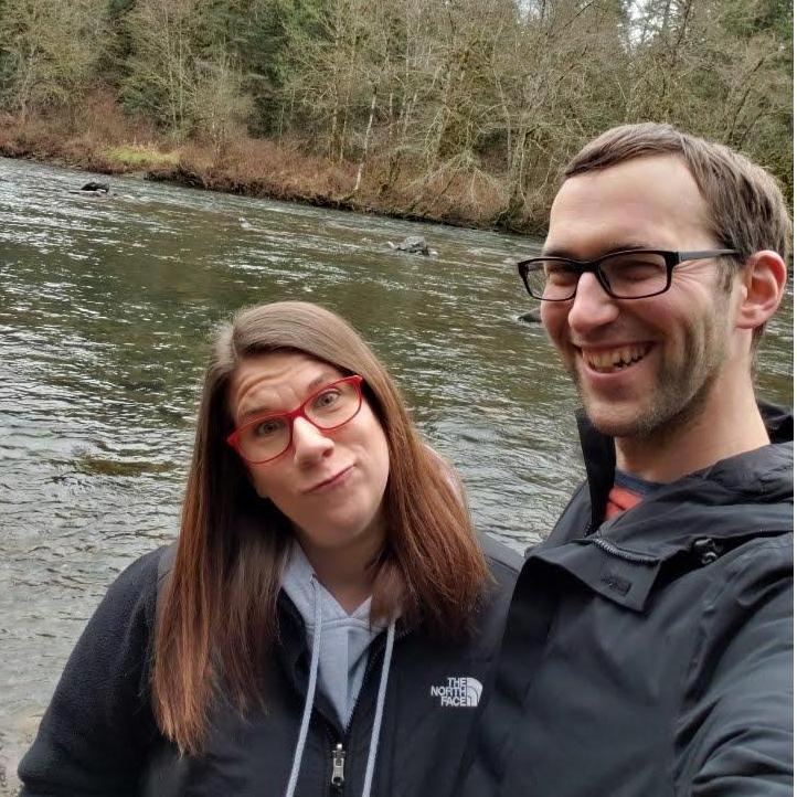 Exploring around Lewisville Park the day after we booked it. Can you tell that we're super serious people?!