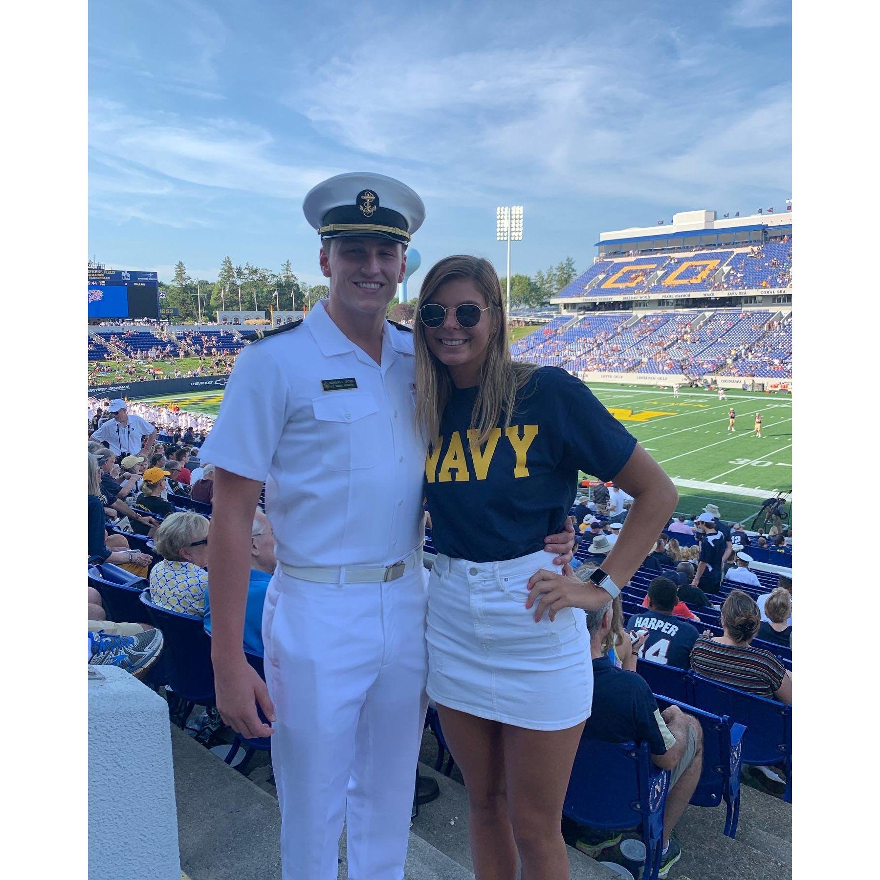 Morgan's first trip to Annapolis, go Navy!